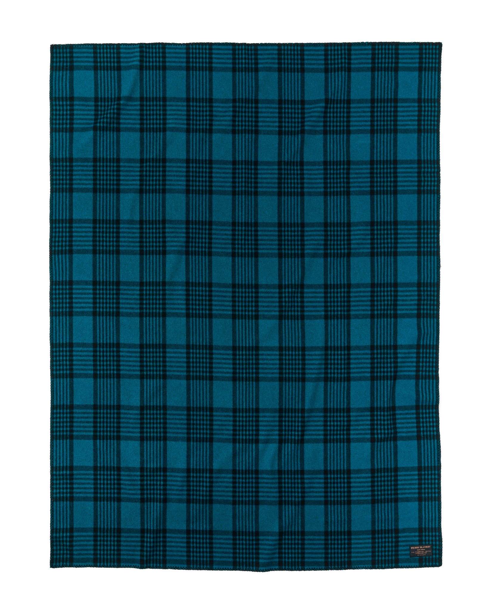 Mackinaw Wool Blanket - Blue / Black Plaid