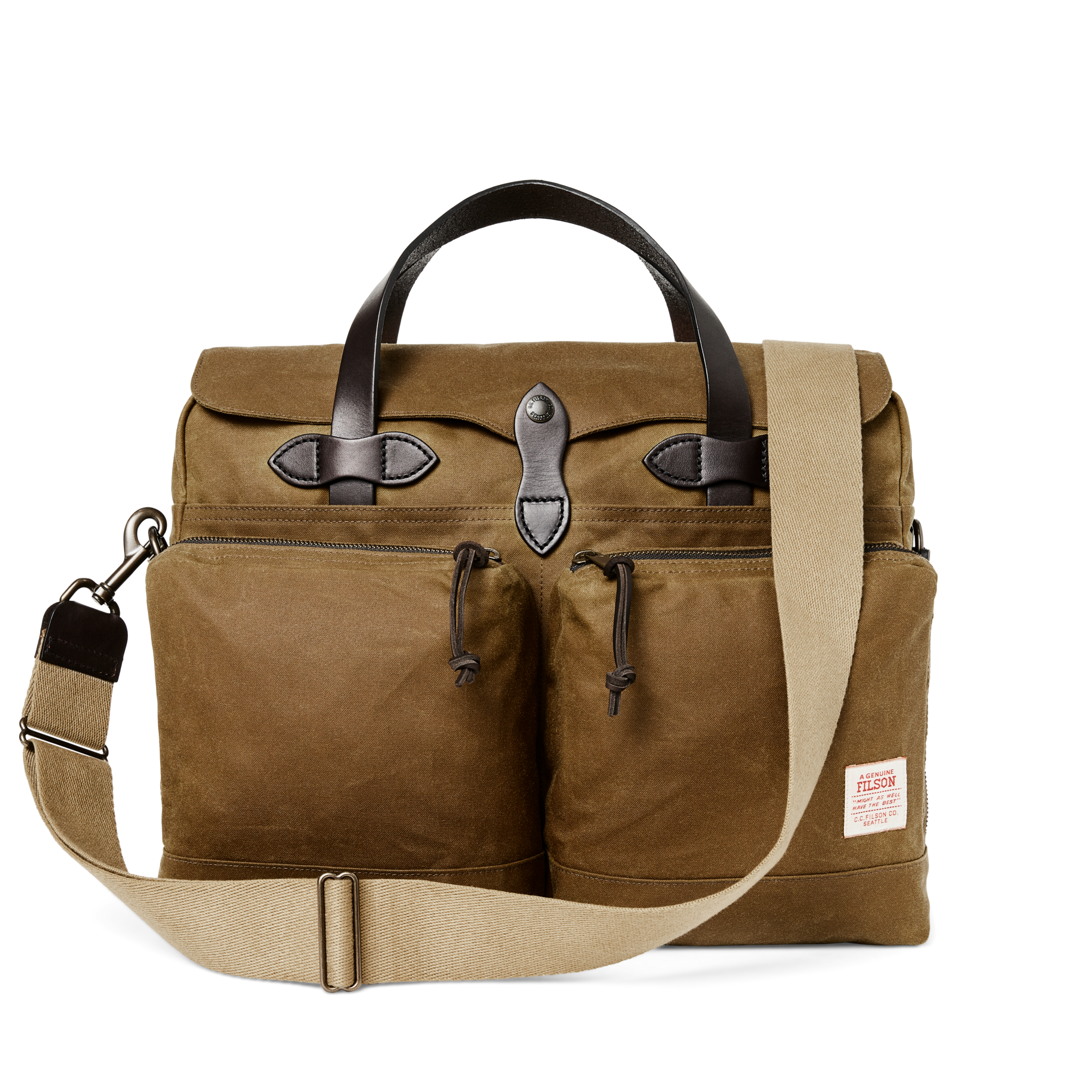 24 Hour Tin Cloth Briefcase - Dark Tan