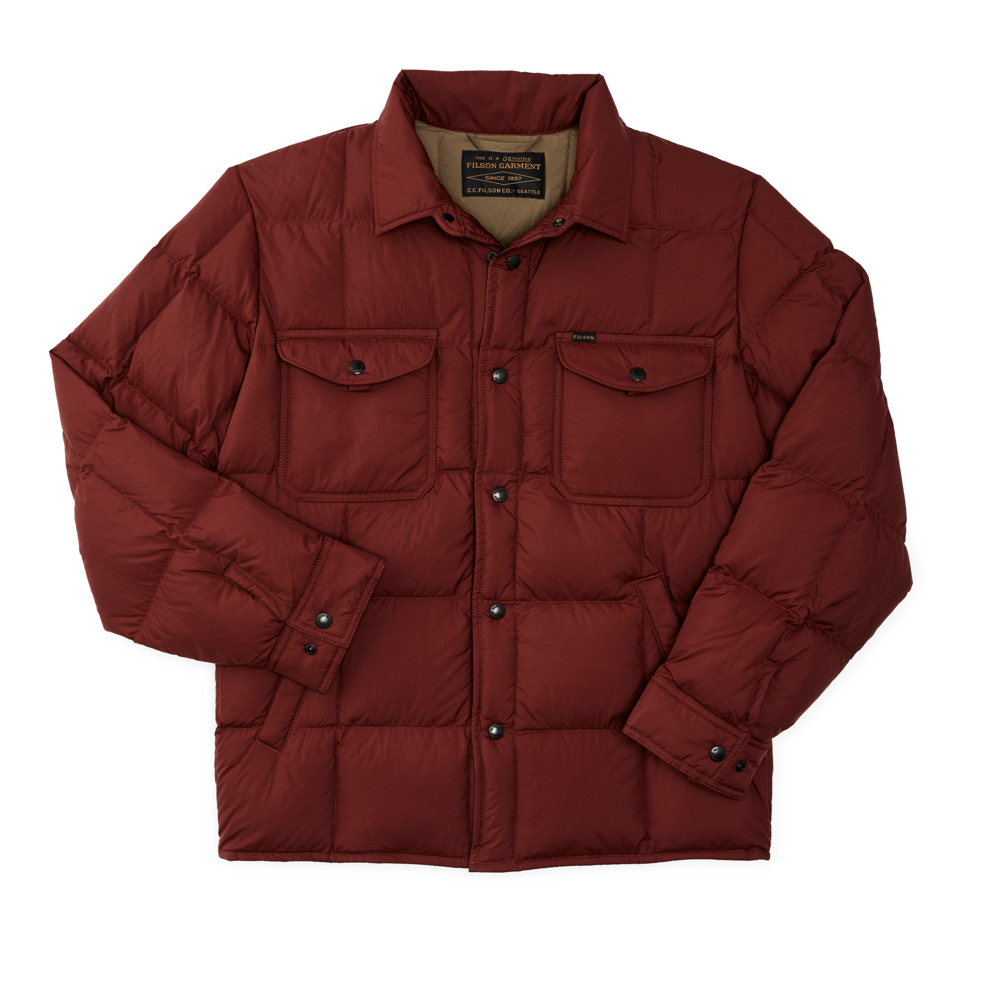 Lightweight Down Jac-shirt - Madder Red