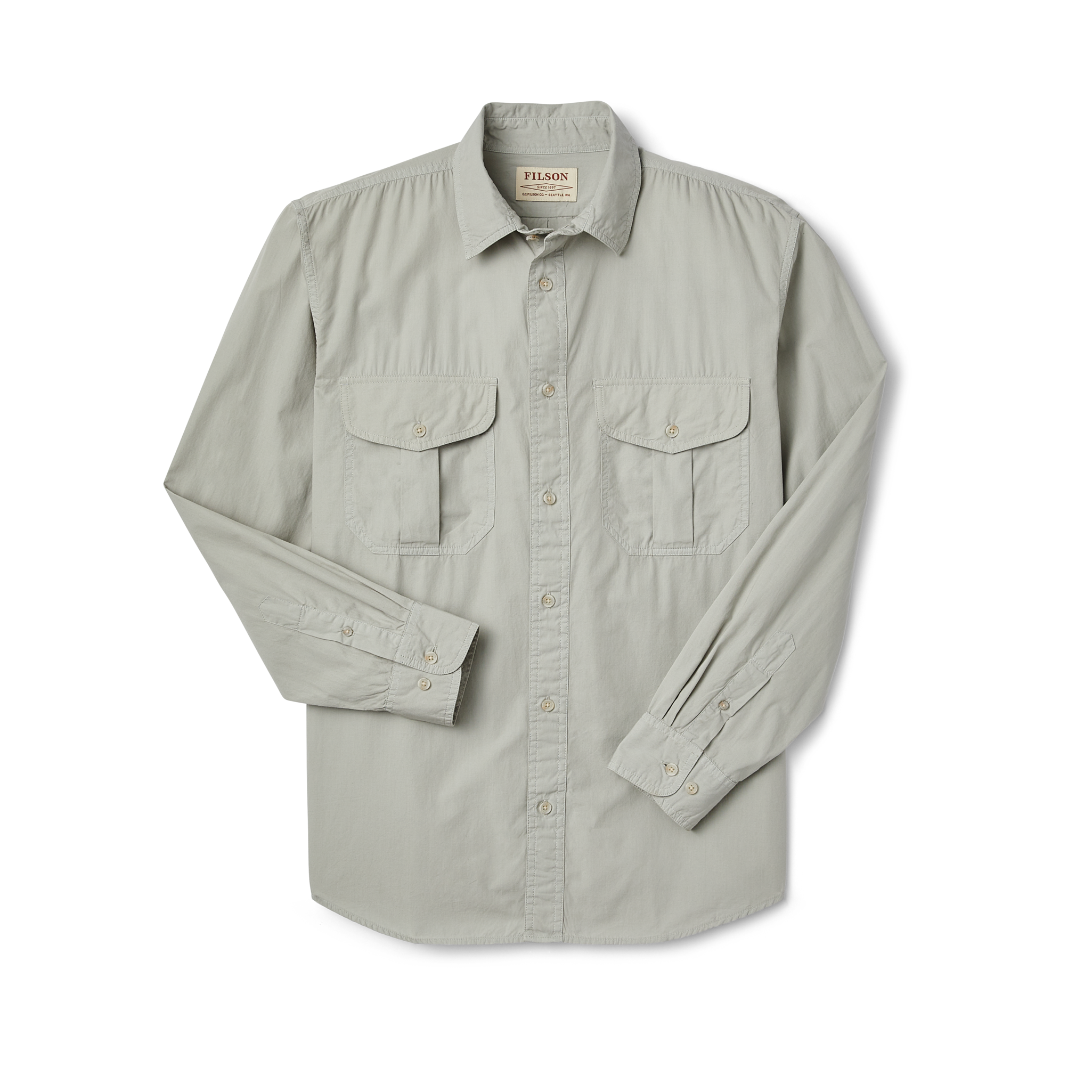 Filson's Washed Feather Cloth Shirt - Fog