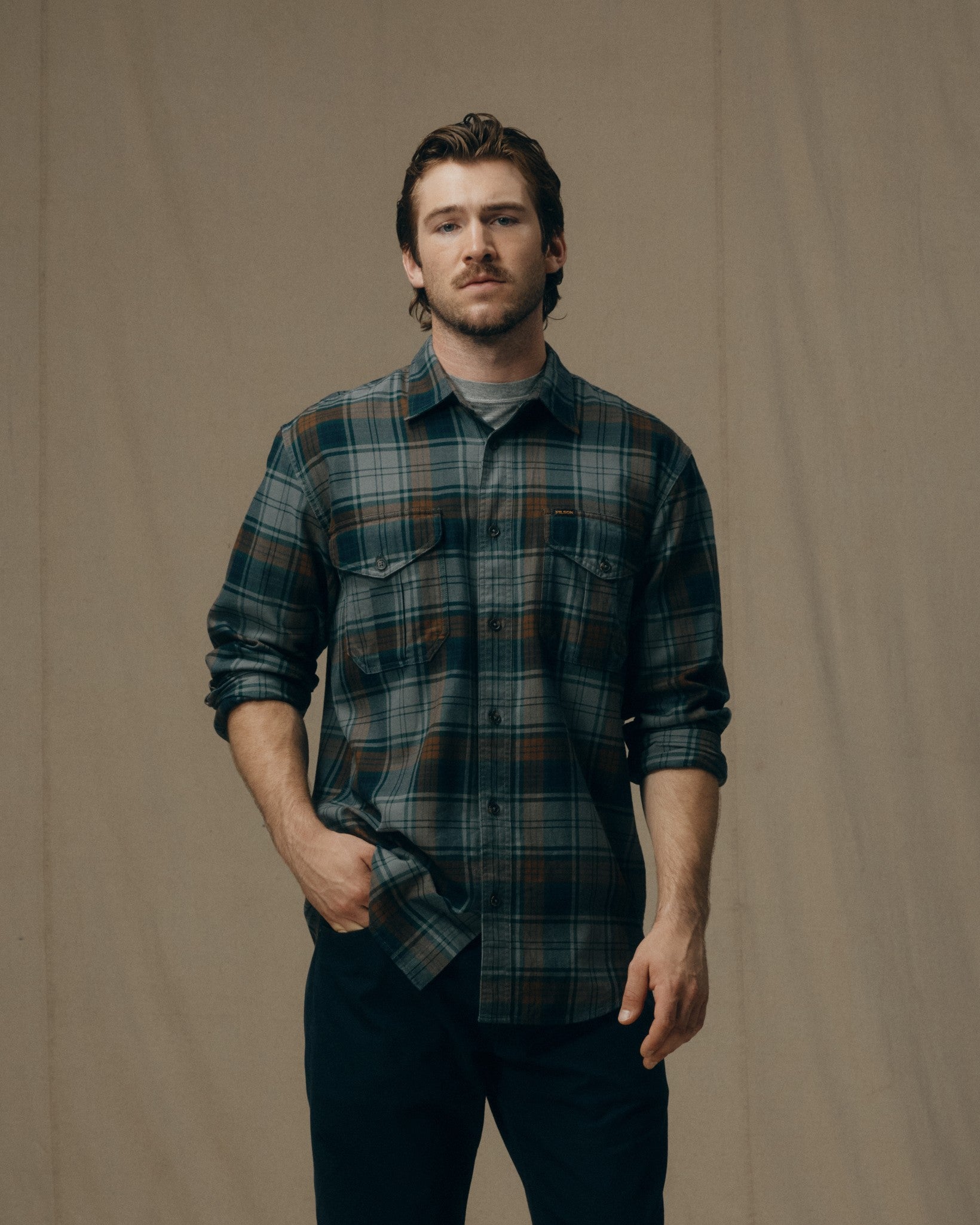 Lightweight Alaskan Guide Shirt - Gray / Navy / Multi Plaid