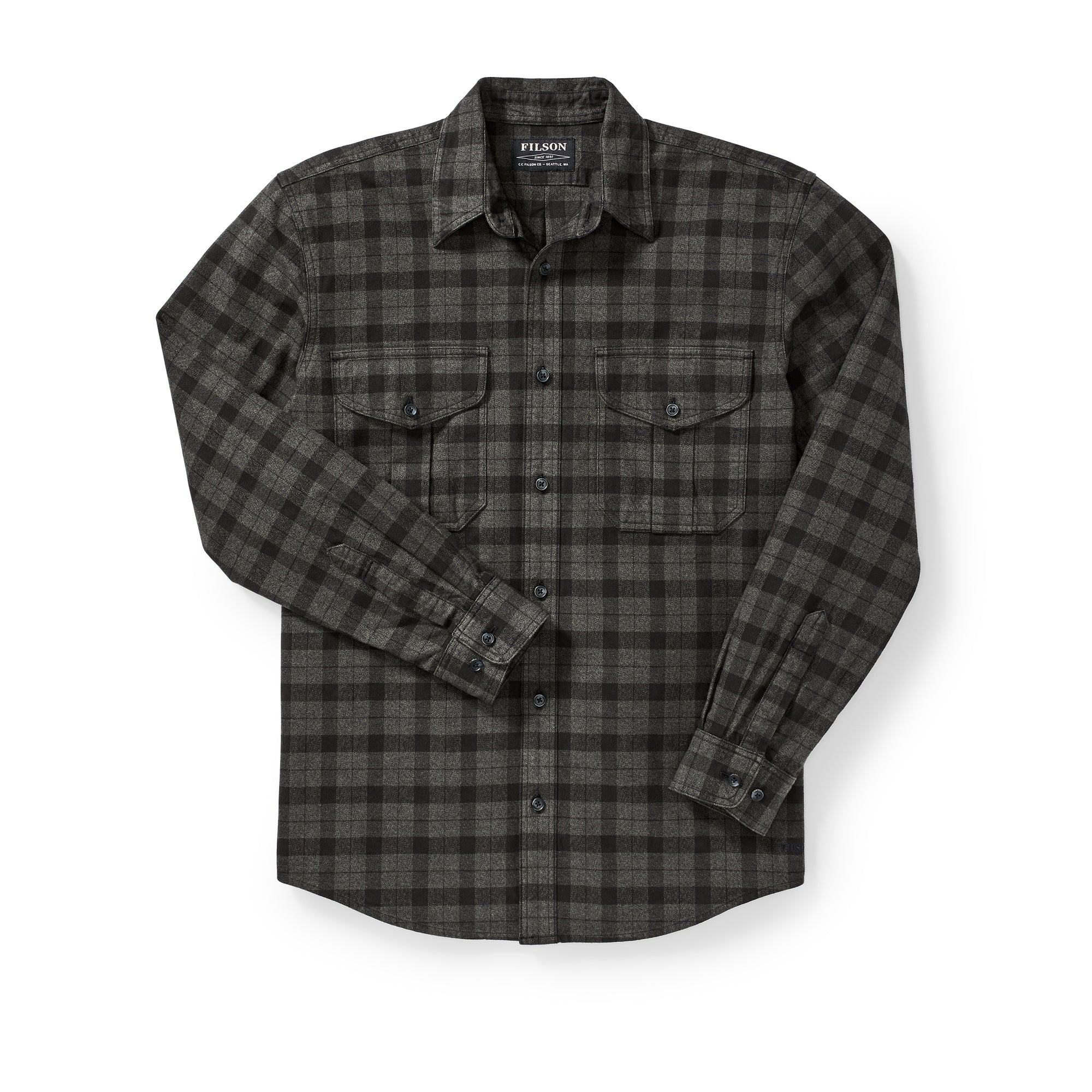Alaskan Guide Shirt - Extra Long - Heather Gray/black Plaid