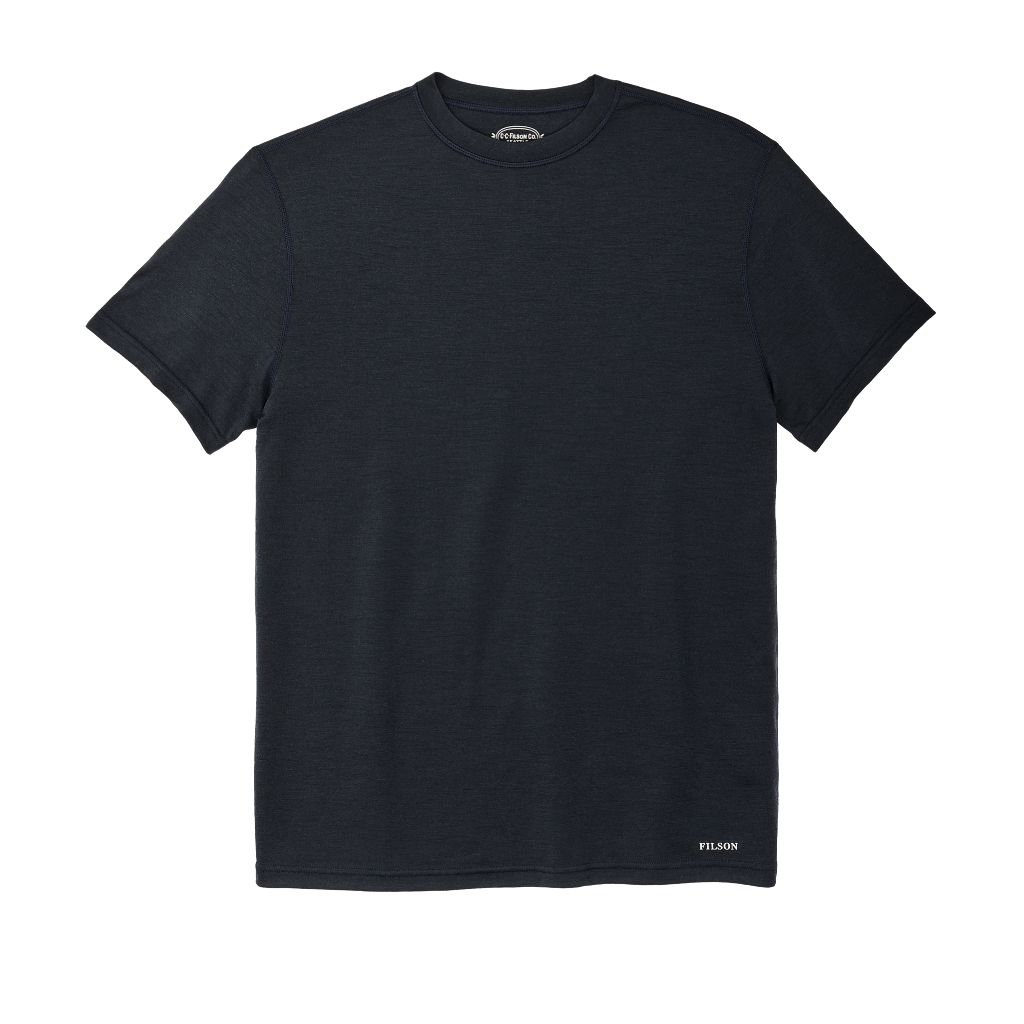 210g Merino Wool Short Sleeve Crewneck T-Shirt - Dark Navy