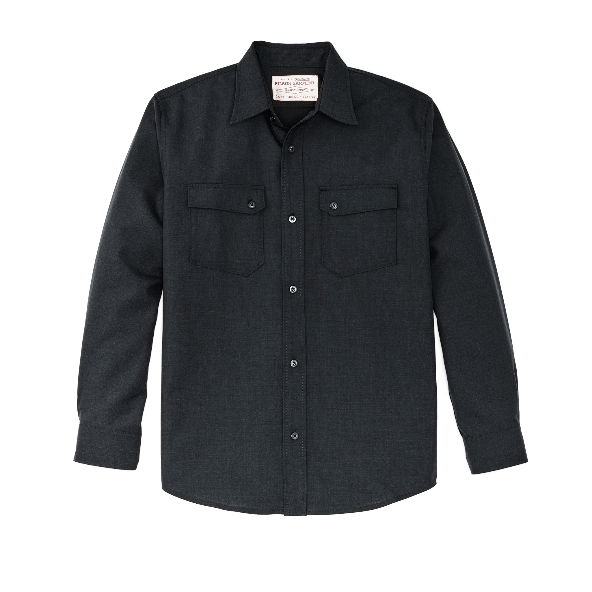 Worsted Wool Guide Shirt - Blue Graphite