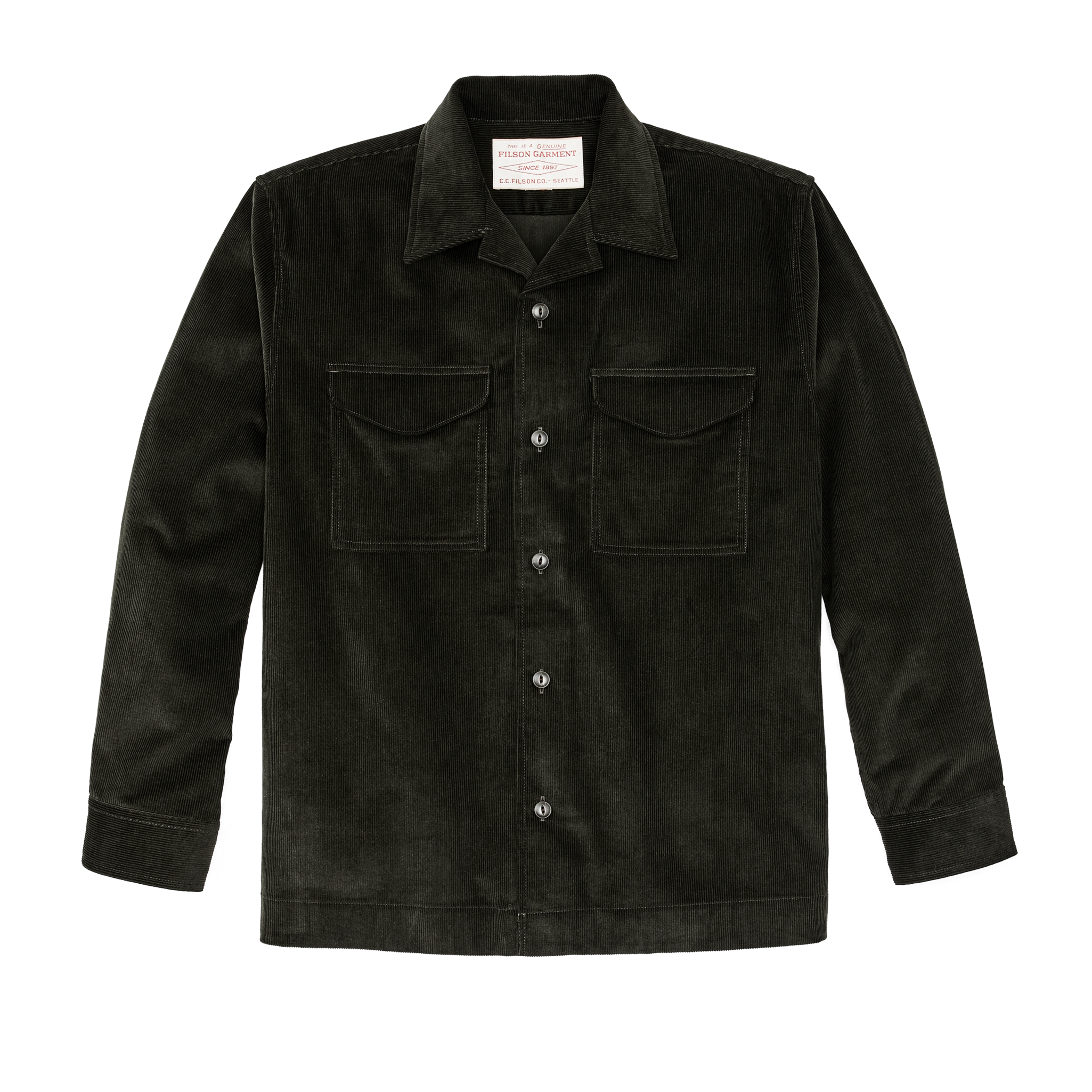 Corduroy Camp Shirt - Dark Green