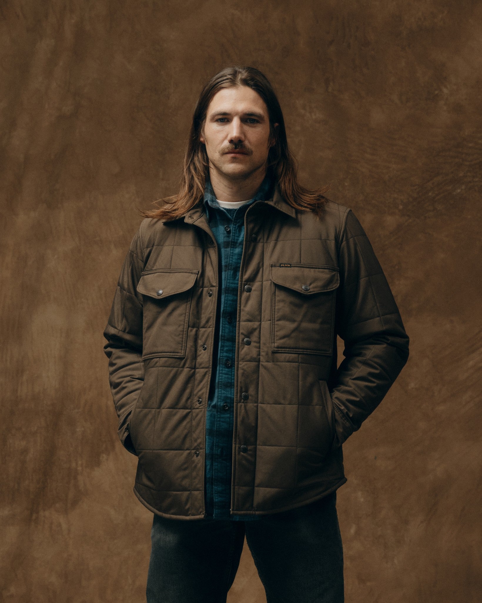 Cover Cloth Quilted Jac-shirt - Slate Black