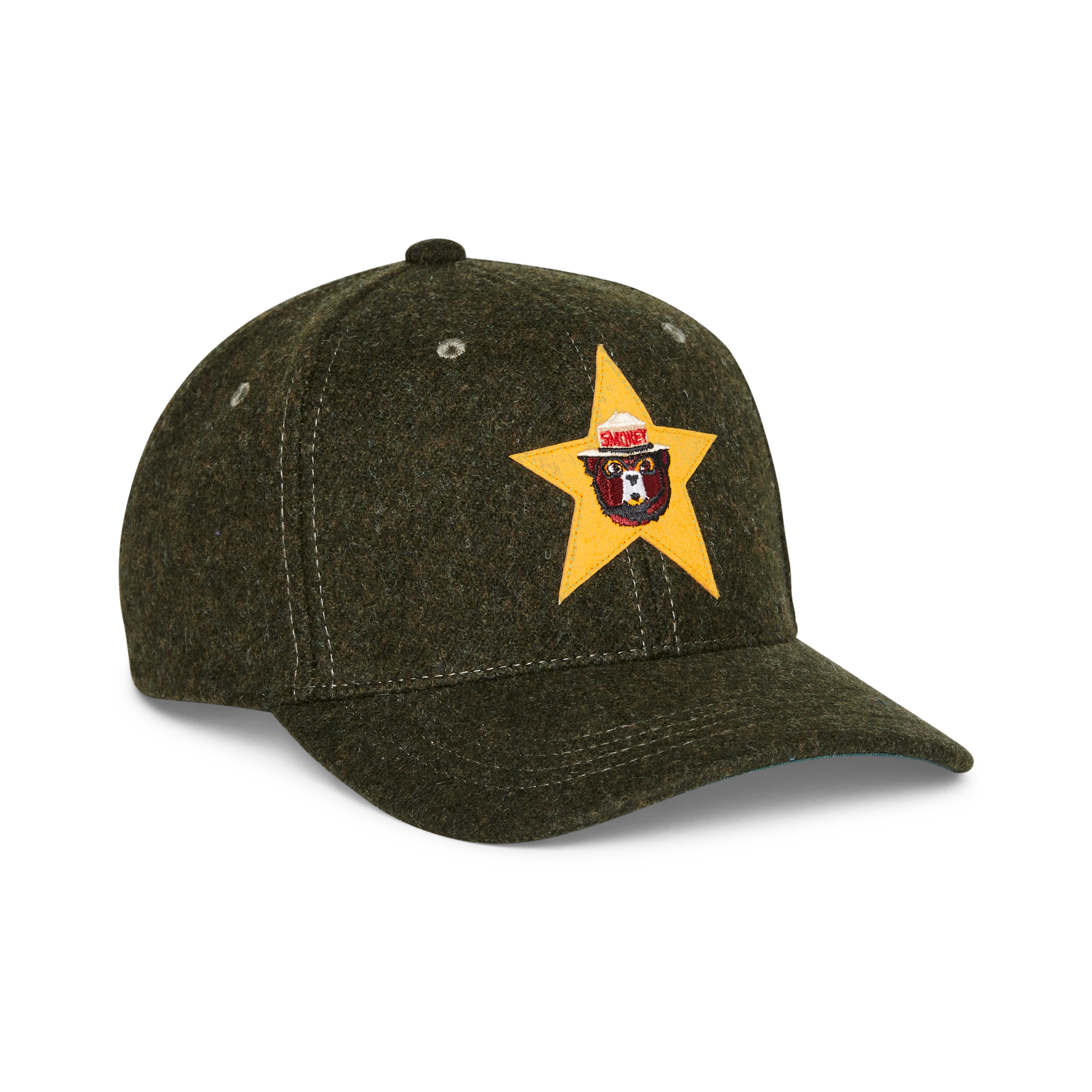 Smokey Bear Logger Cap - Forest Green / Smokey Star